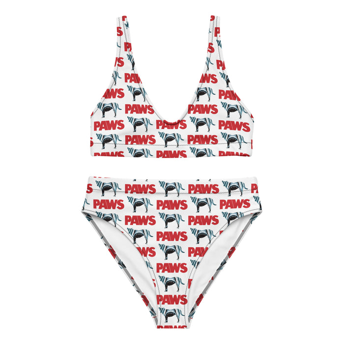 "PAWS" high-waisted bikini