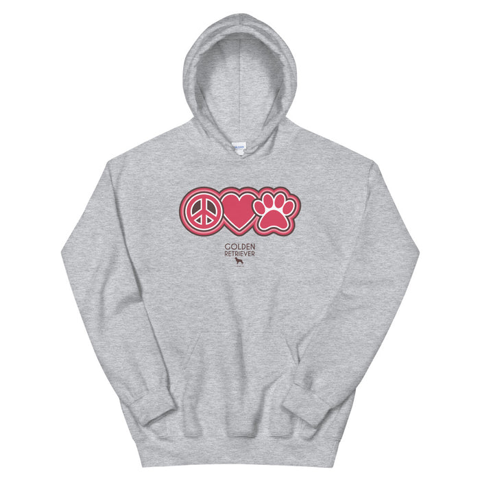 Peace, Love & Golden Hoodie