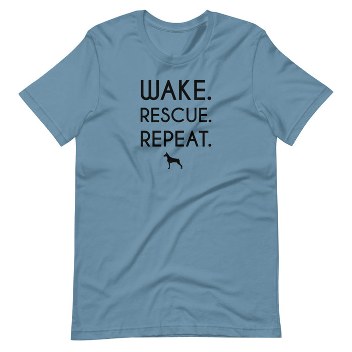 "Doberman" Wake, Rescue, Repeat Tee