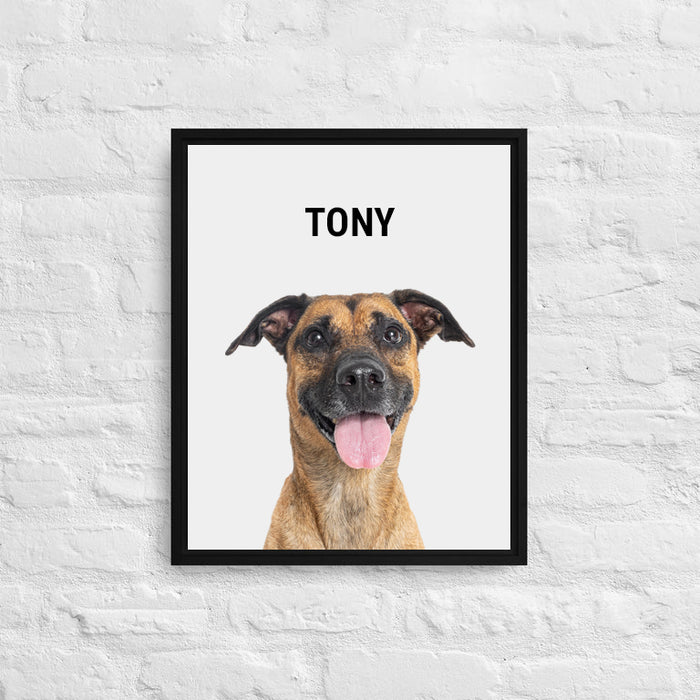 Personalized Dog Framed Canvas Print