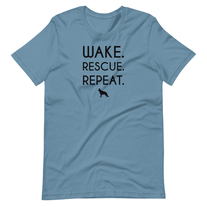 "German Shepherd" Wake, Rescue, Repeat Tee