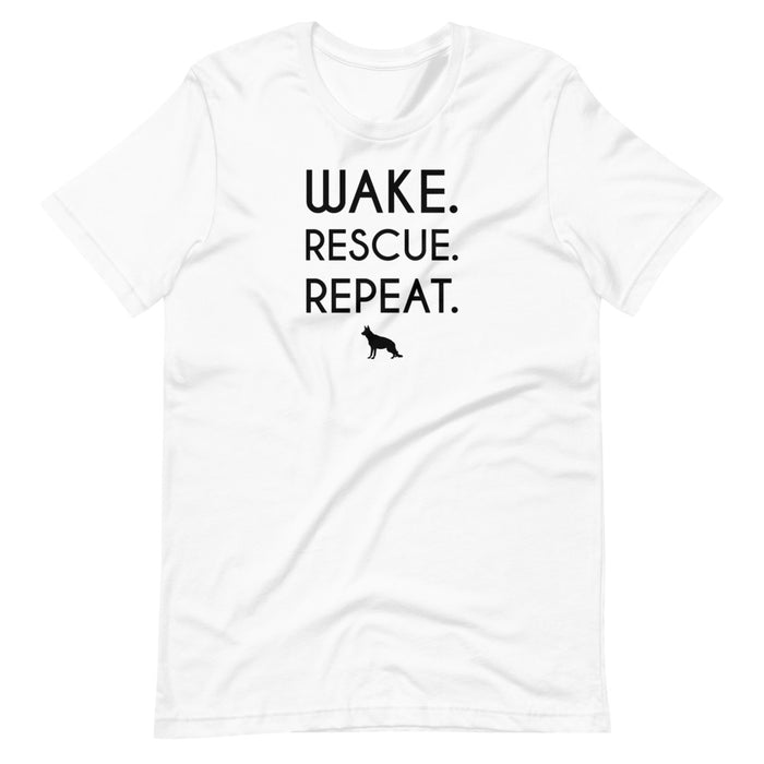 "German Shepherd" Wake, Rescue, Repeat Tee